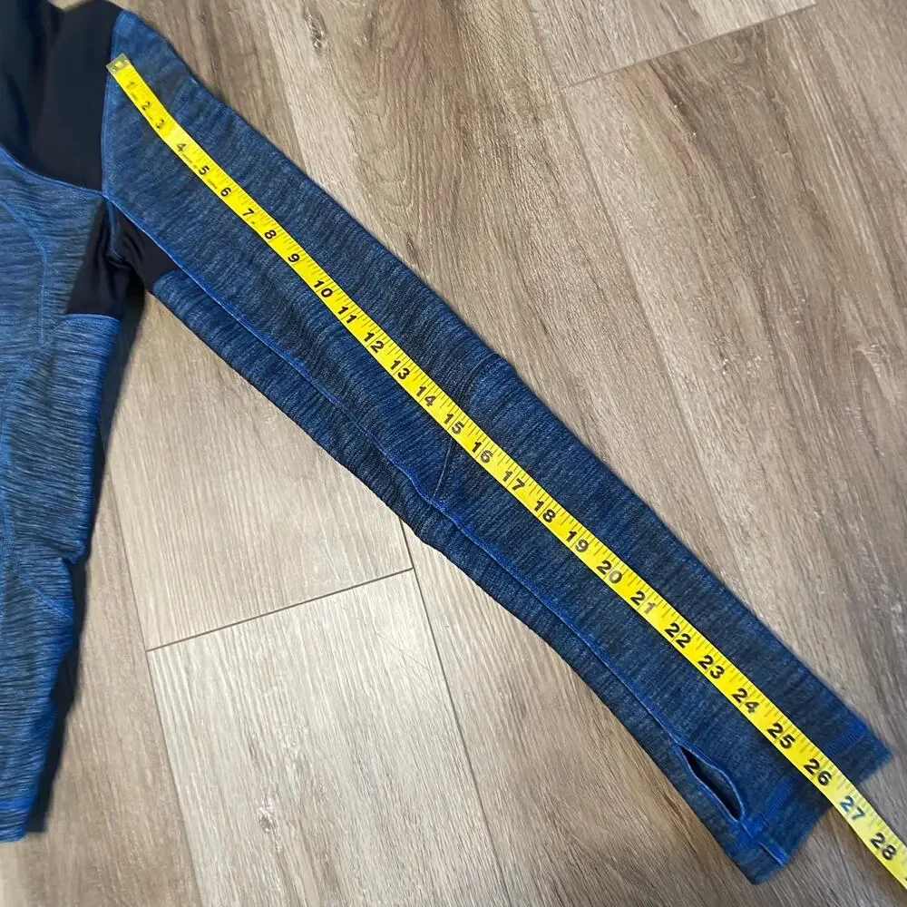 Lululemon Forme Jacket Blue Slub Denim Black Colorway